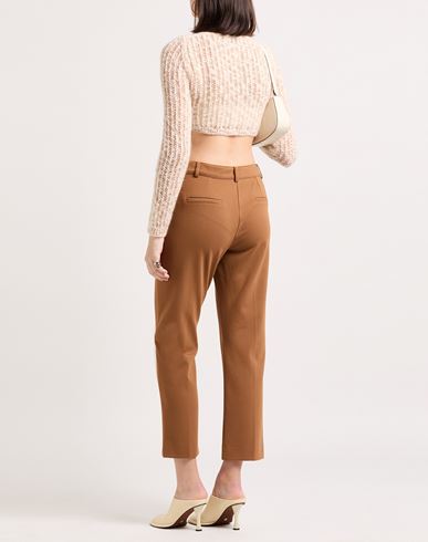 Woman Pants Brown Size 12 Viscose, Polyamide, Elastane
