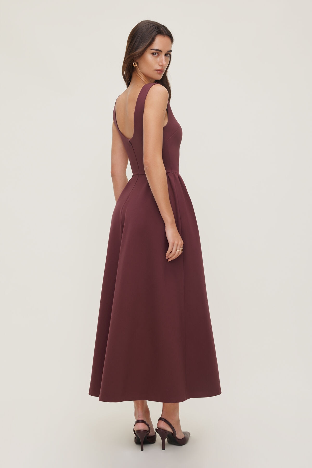 Iris Flared Ponte Maxi Dress