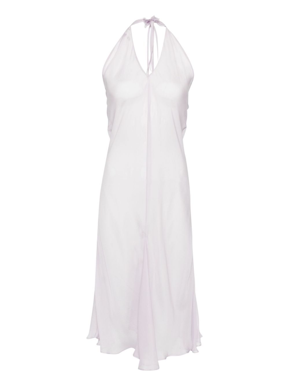 Papillon tetine keyhole halter dress - Purple