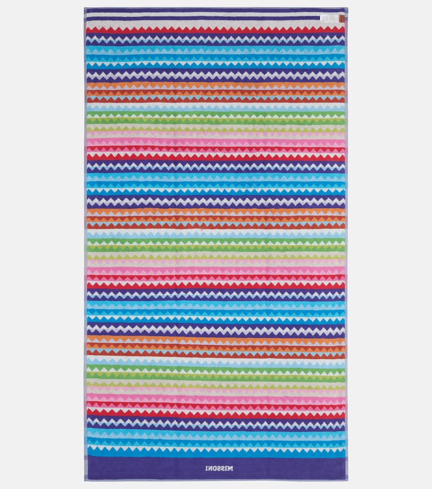 Zig Zag cotton terry beach towel