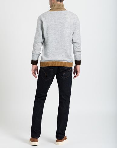 Man Turtleneck Light grey Size M Acrylic, Polyester, Elastane
