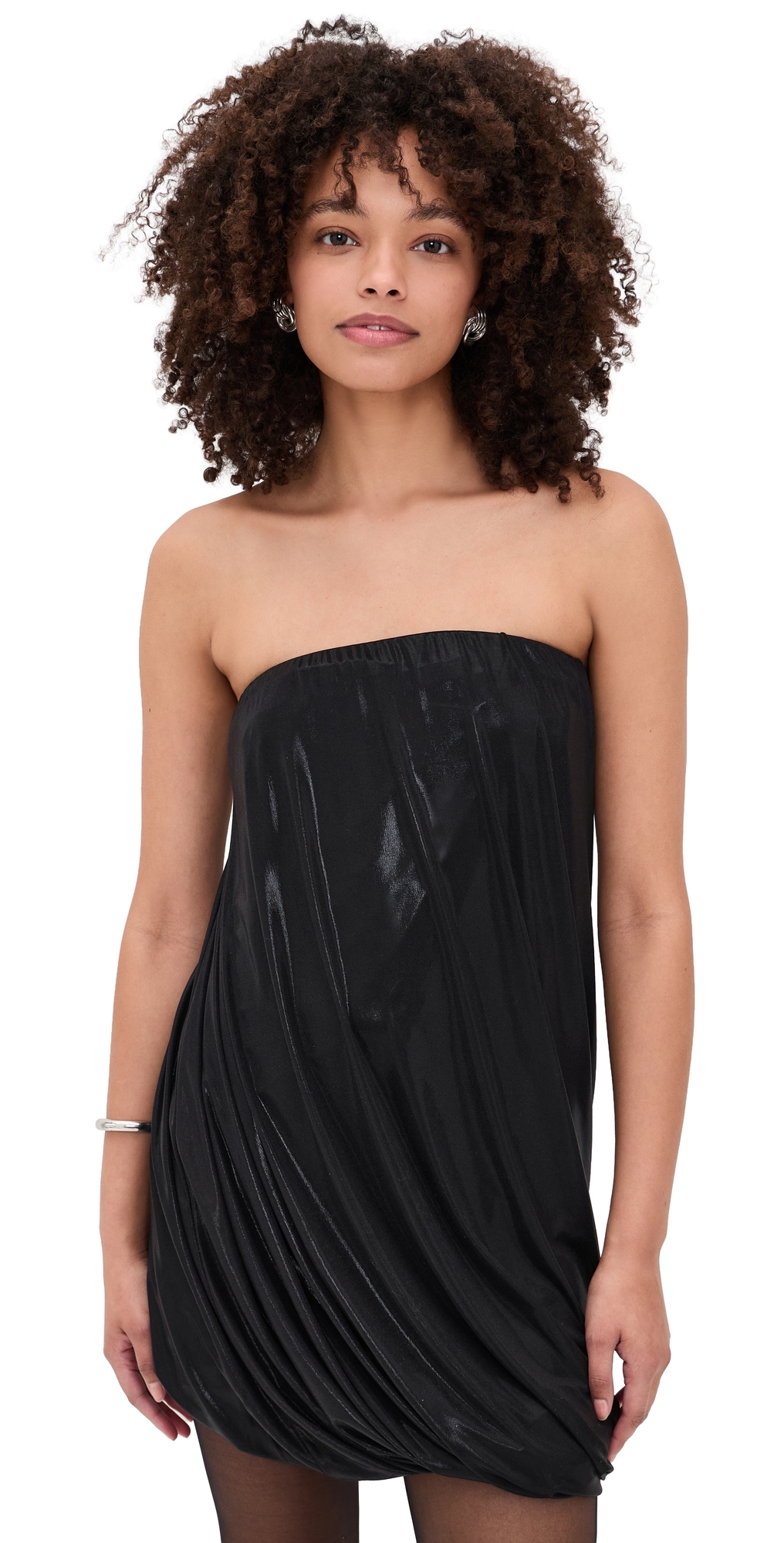 Strapless Twist Mini Dress Black