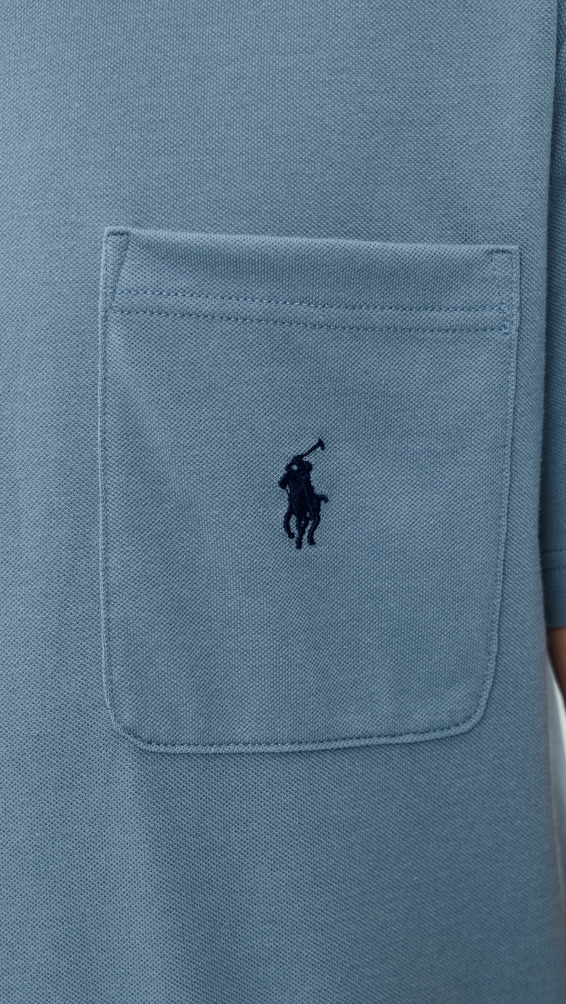 Feather Weight Mesh Pocket Crew Tee Bluestone/Cruise Navy PP