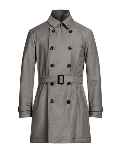 Man Coat Taupe Size 40 Virgin Wool, Cashmere, Polyurethane