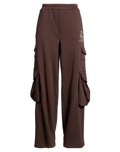 Woman Pants Chocolate brown Size M Cotton