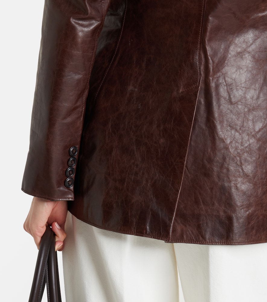 Leather blazer