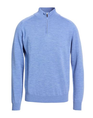 Man Sweater Light blue Size L Merino Wool