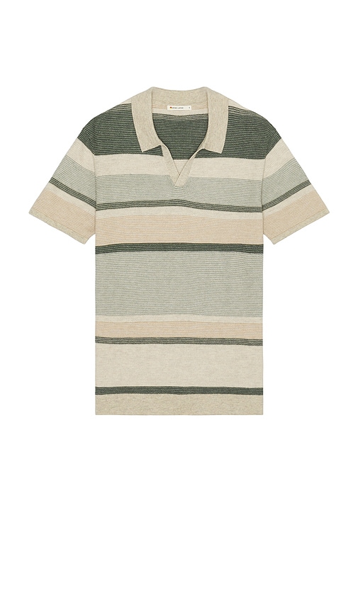 Marine Layer Liam Sweater Polo in Green Multi.  XL/1X also in L
