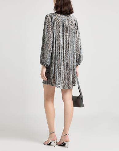 Woman Mini dress Grey Size 2 Viscose, Polyamide