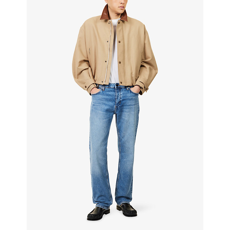 Mens Ray Straight-Leg Stretch-Denim Jeans