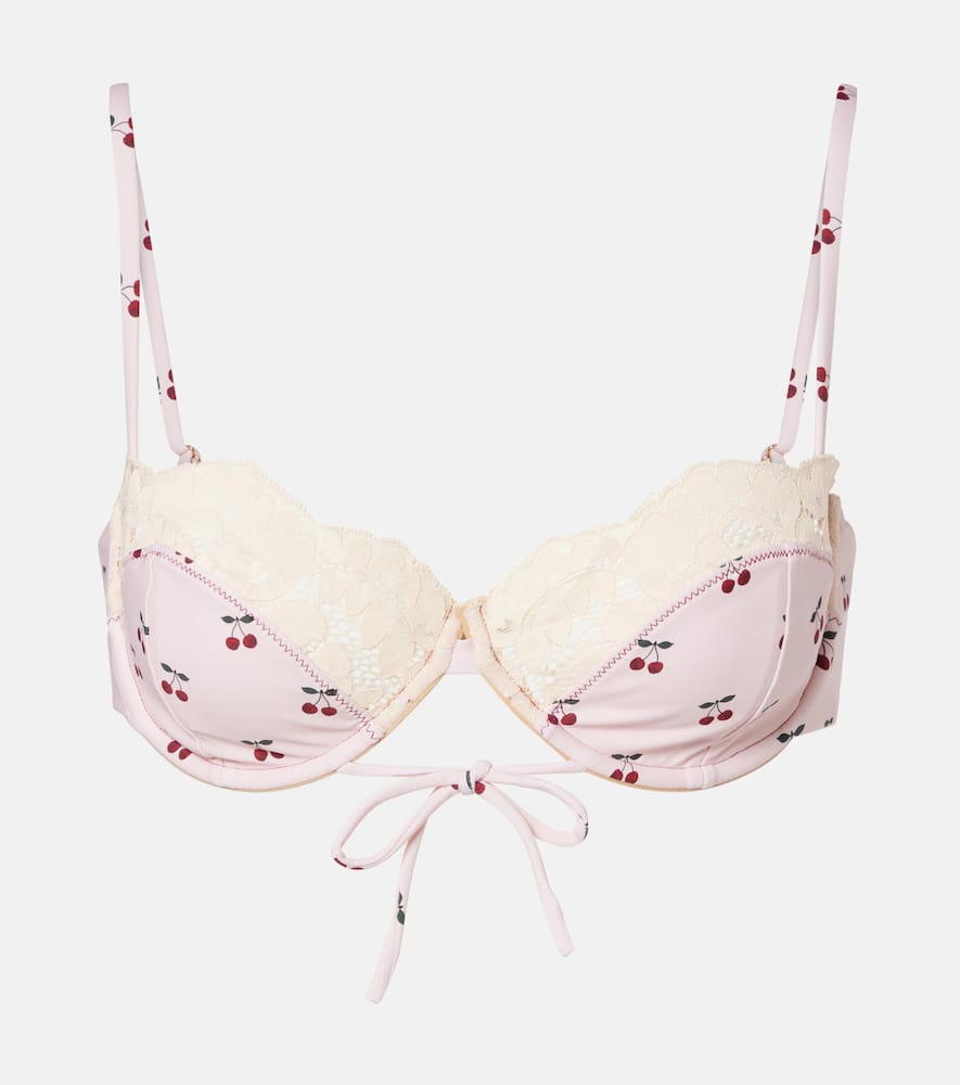 Lena printed bikini top