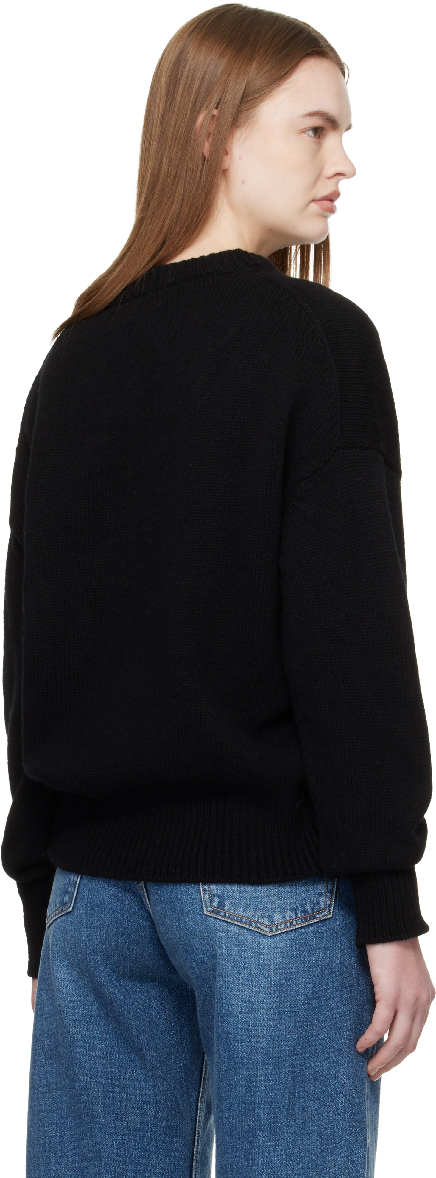 Black Balla Slouch V-Neck Sweater