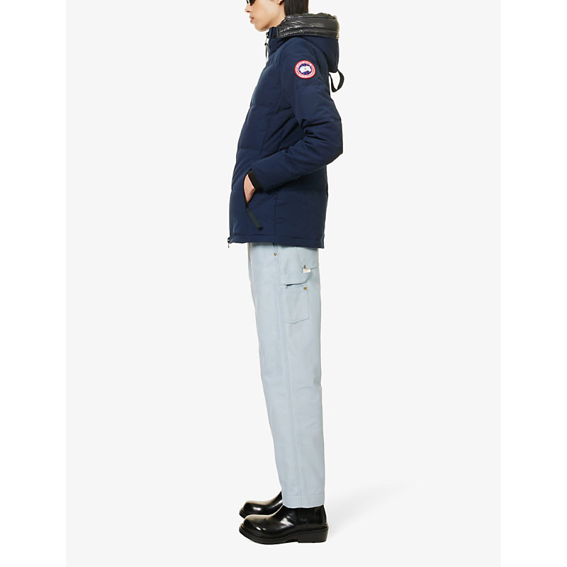 Womens Atlantic Navy Chelsea Hooded Shell-down Parka Jacket 