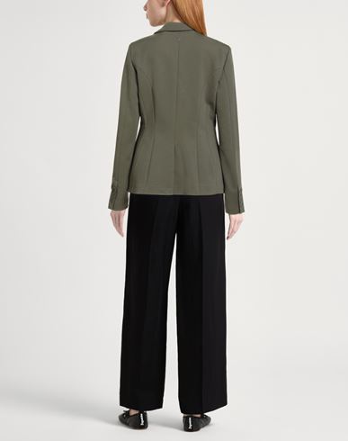 Woman Blazer Military green Size 12 Viscose, Polyamide, Elastane
