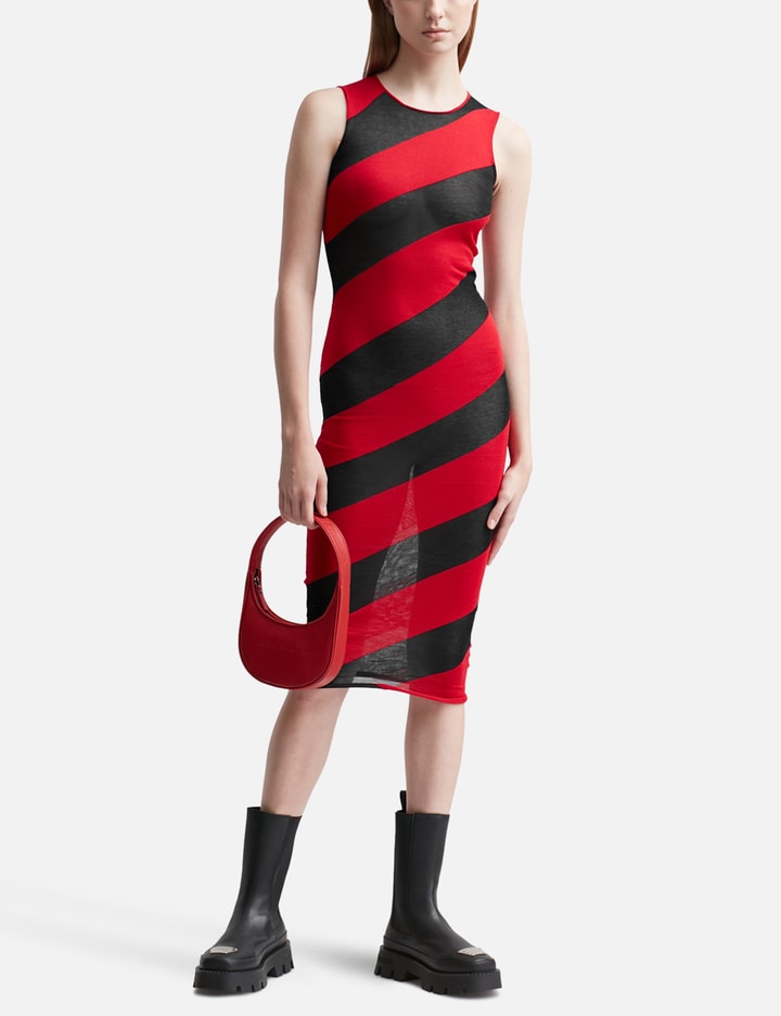 STRIPED KNIT DRESS