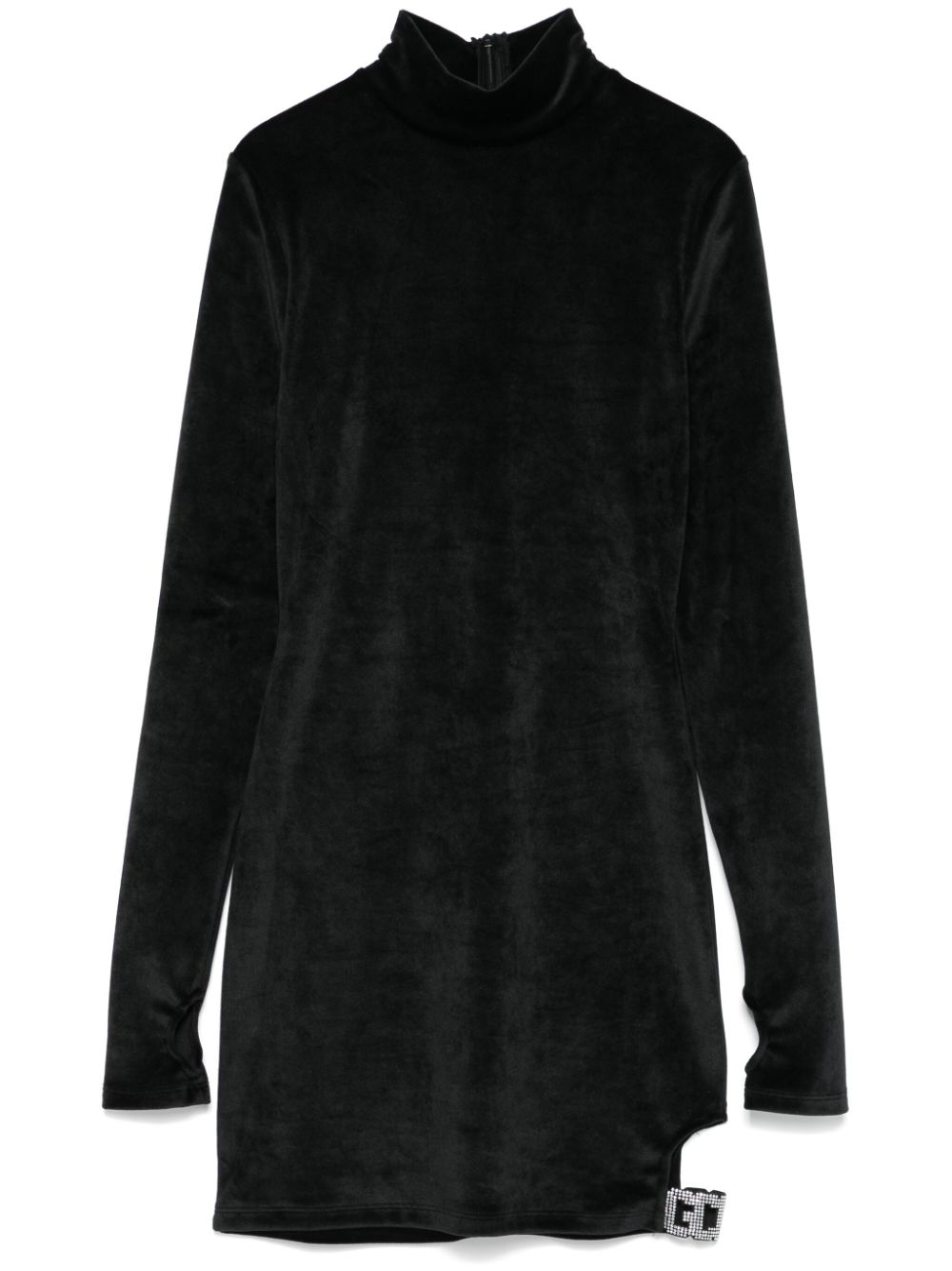 Velvet mini dress - Black