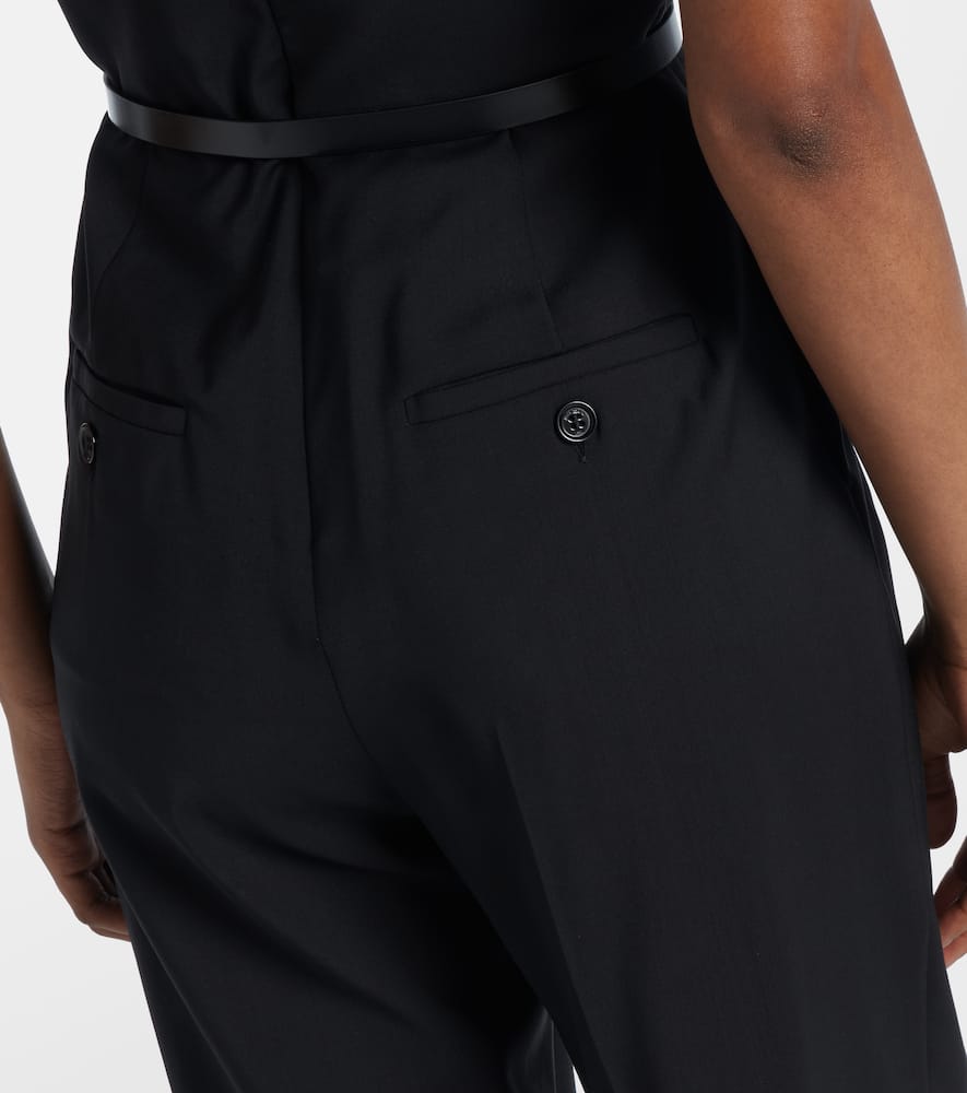 Asymmetric virgin wool jumpsuit