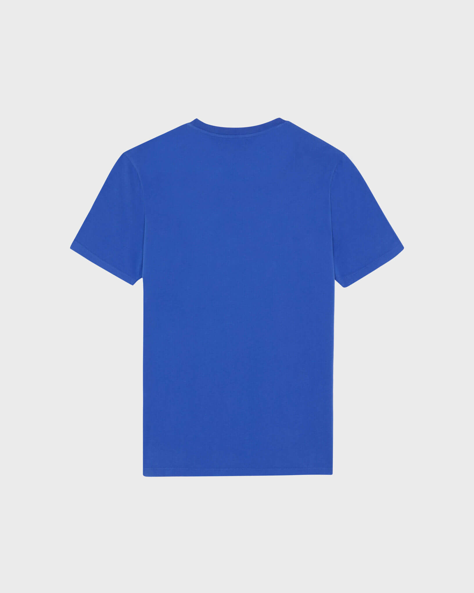 Men Organic Cotton T-shirt Big Turtle Embroidery - Tee - Partisol - Blue