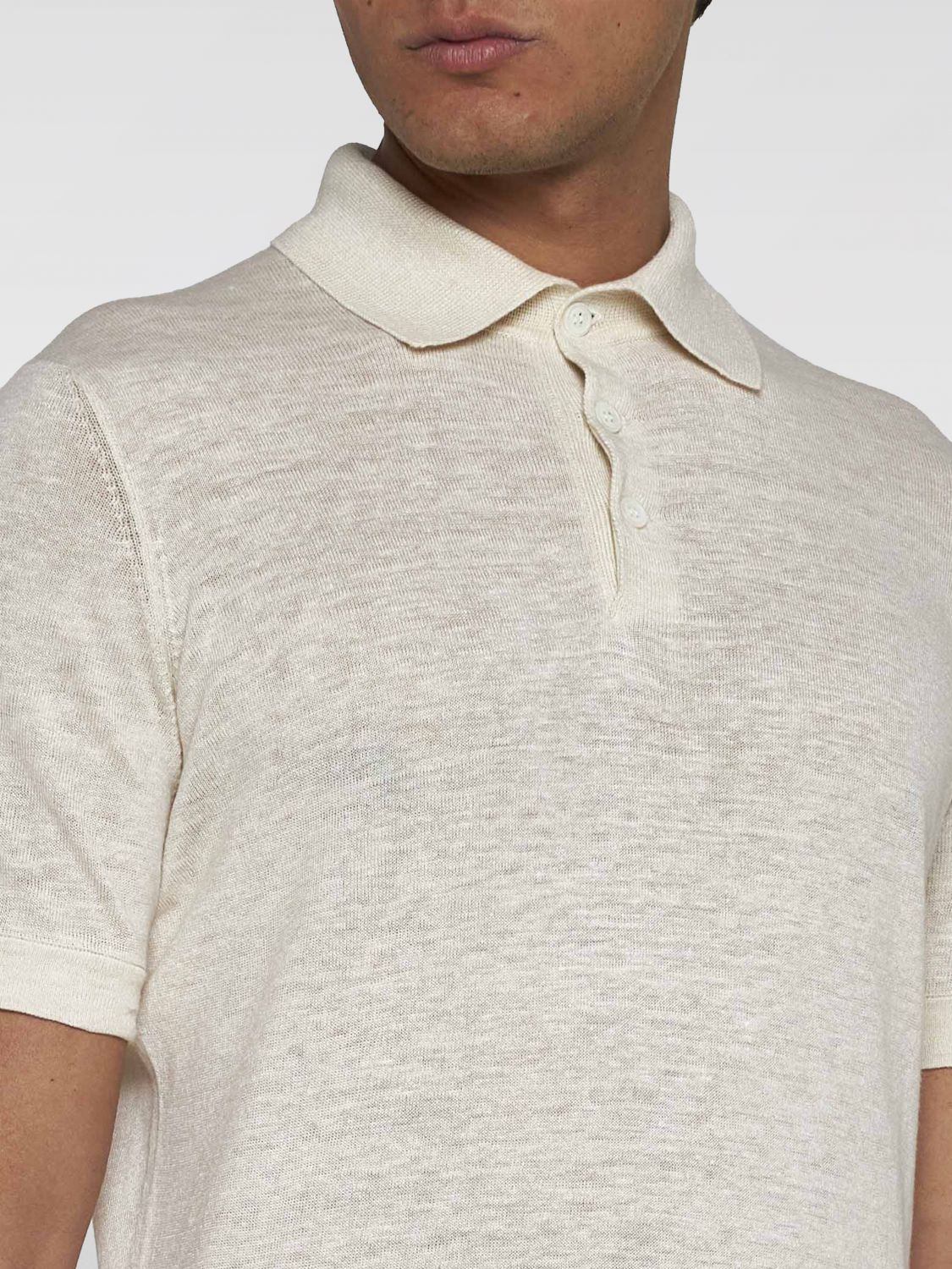 Polo Shirt Men color Beige