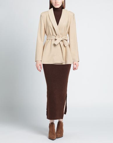 Woman Blazer Beige Size 8 Viscose, Polyester, Polyamide, Elastane