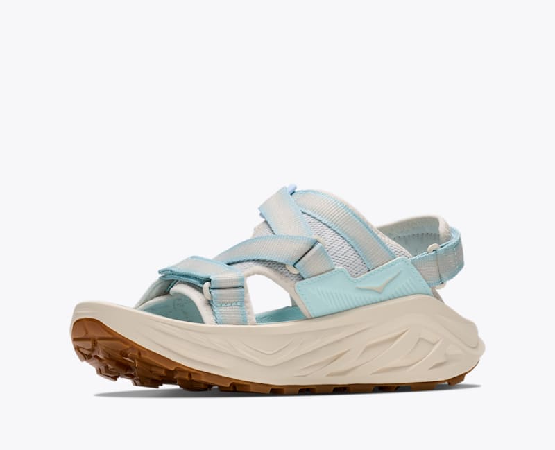 HOKA Women's Infini Hike TC Shoes in Glimmering Blue/Alabaster