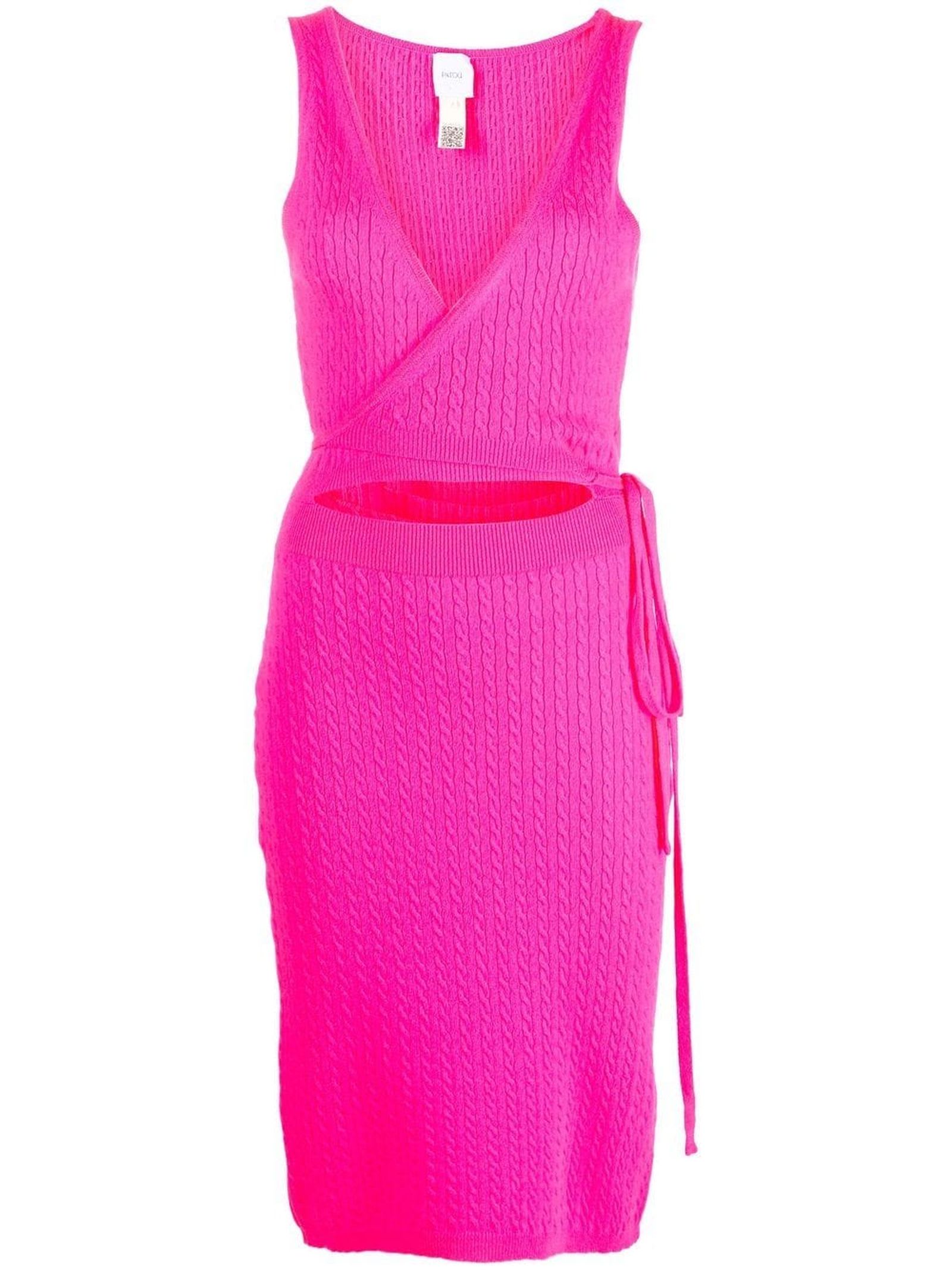 Fuchsia Wool-cashmere Blend Dress