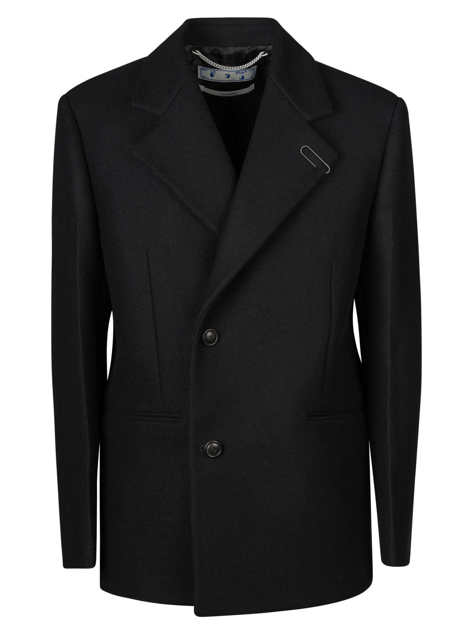 Double-breasted short coat - Black
