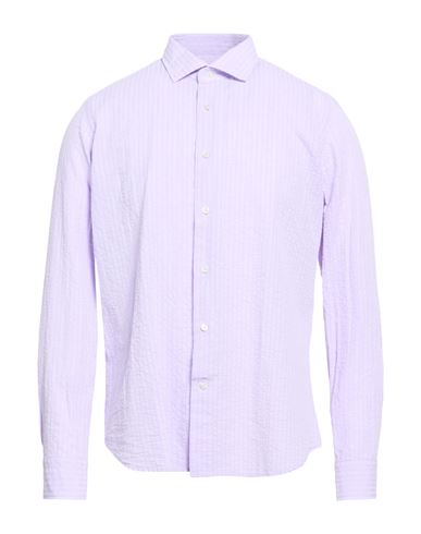 Man Shirt Lilac Size 16 ½ Cotton, Linen