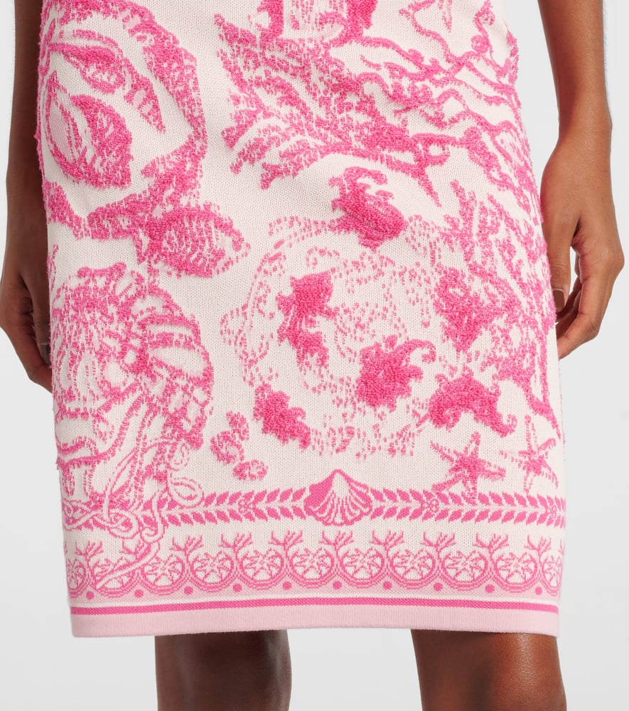 Underwater Barocco terry jacquard minidress