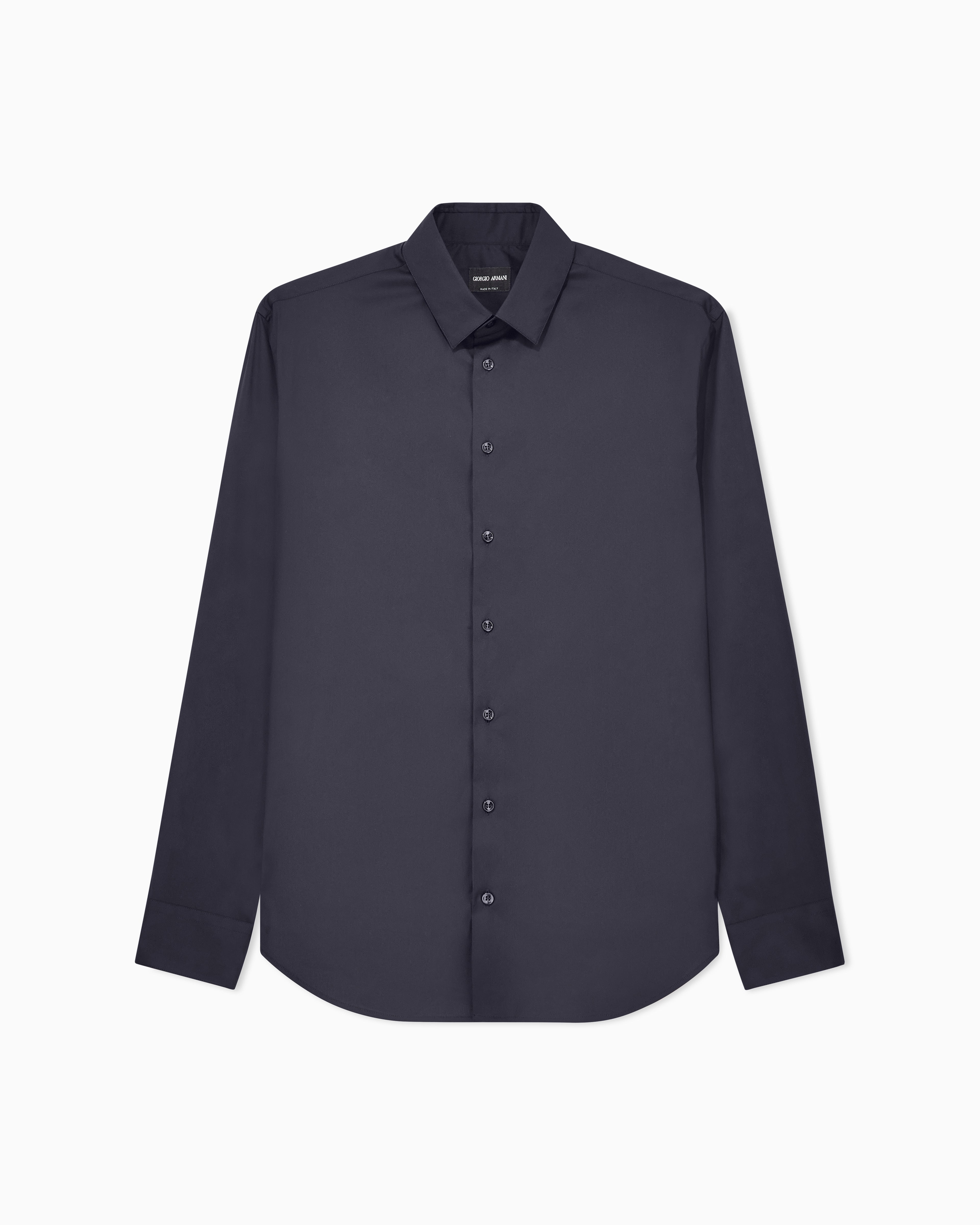 Cotton Shirt — Navy