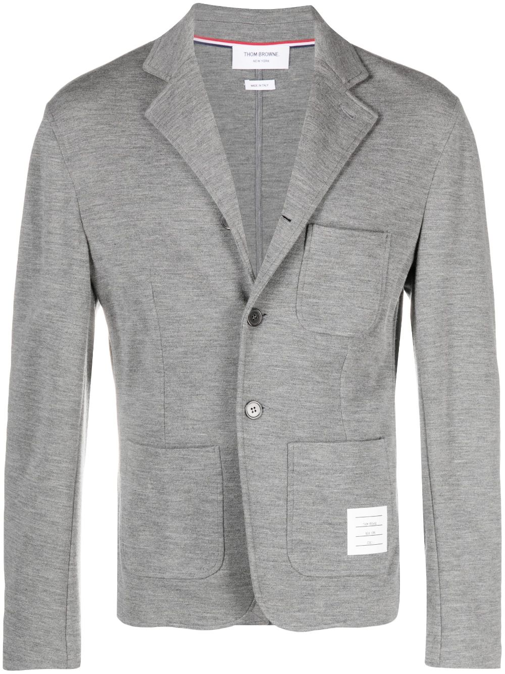 Single-breasted button-fastening blazer - Grey