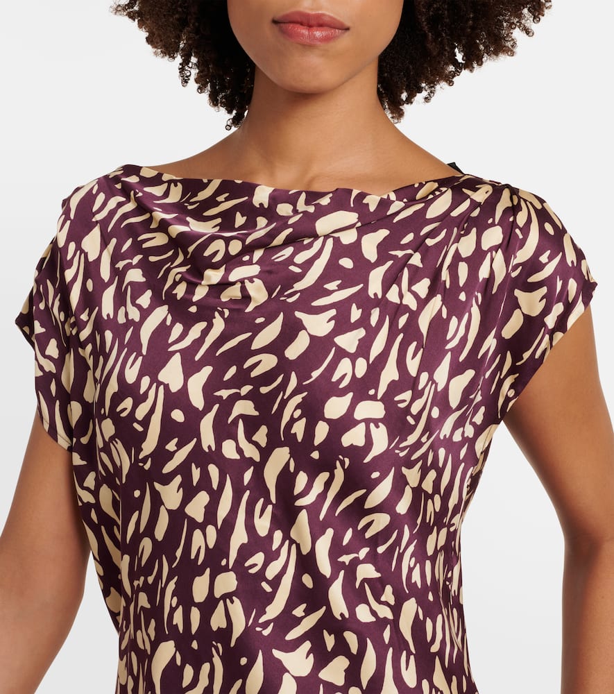 Devi printed satin top