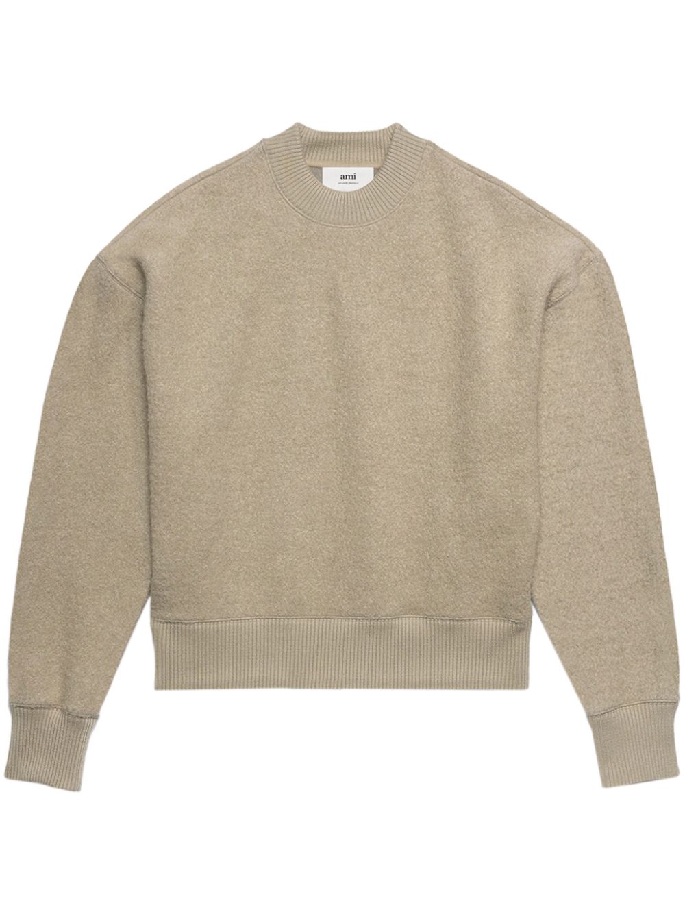 Crew-neck fleece sweatshirt - Neutrals