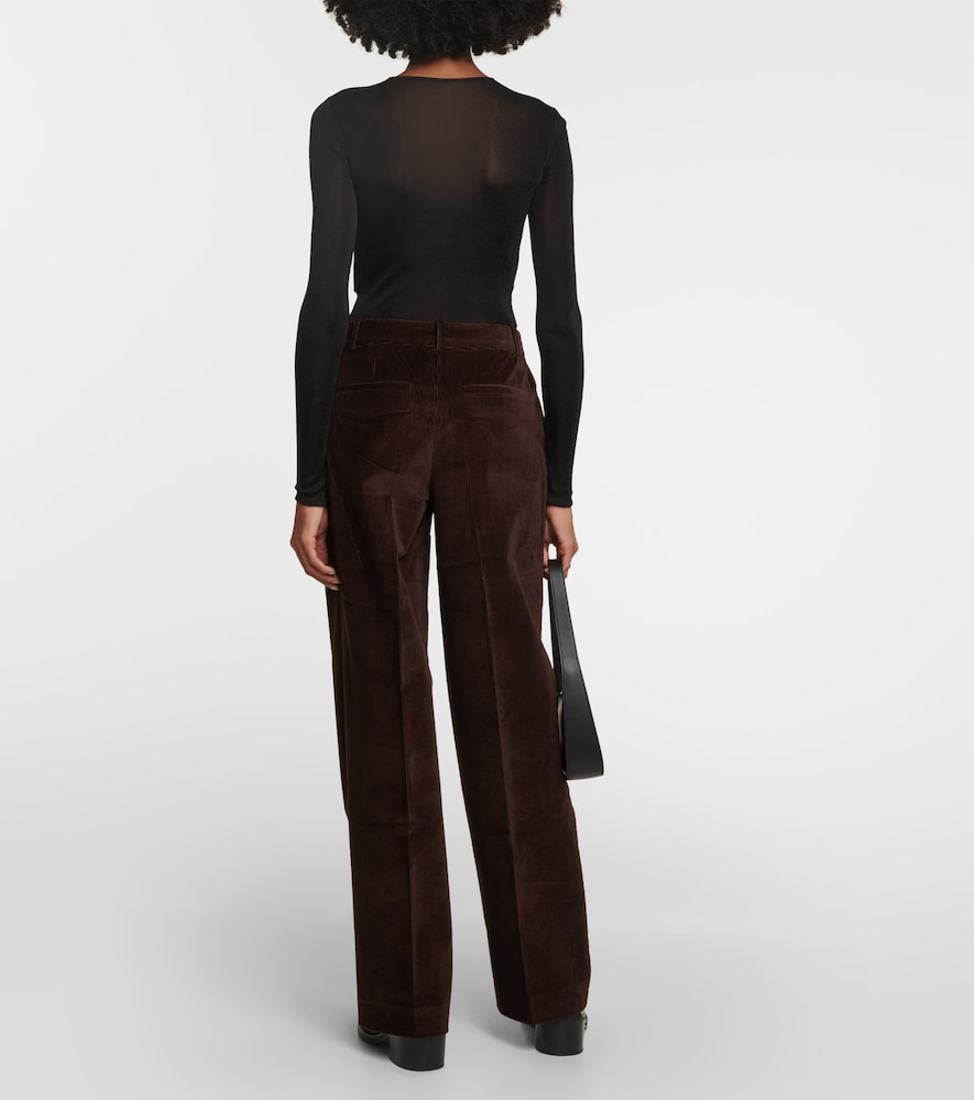 Corduroy straight pants