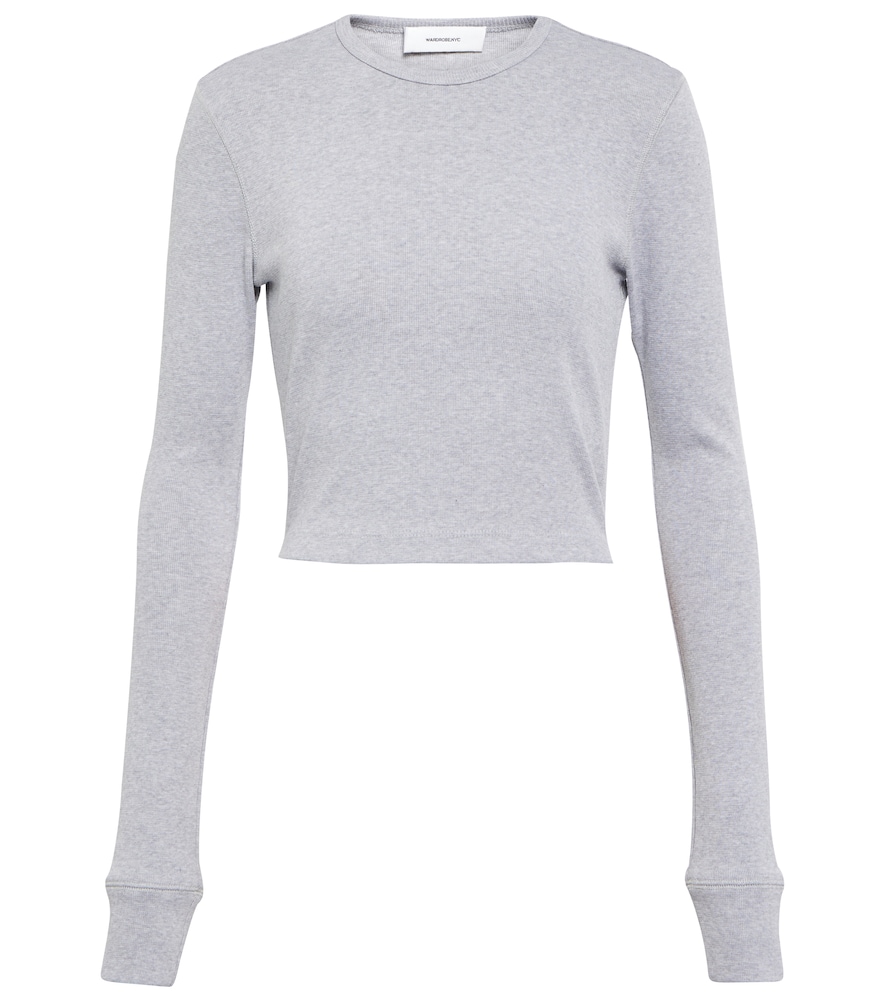 X Hailey Bieber cotton-blend top