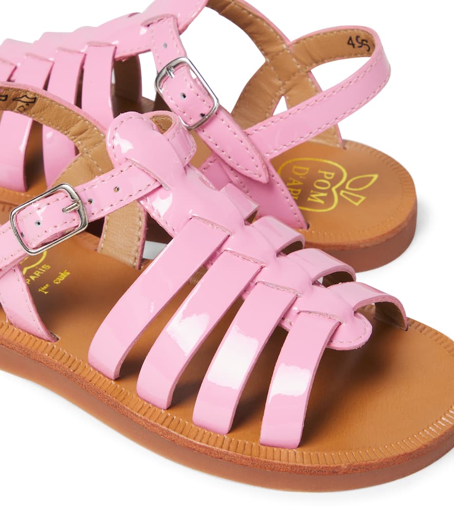 Plagette Strap patent leather sandals