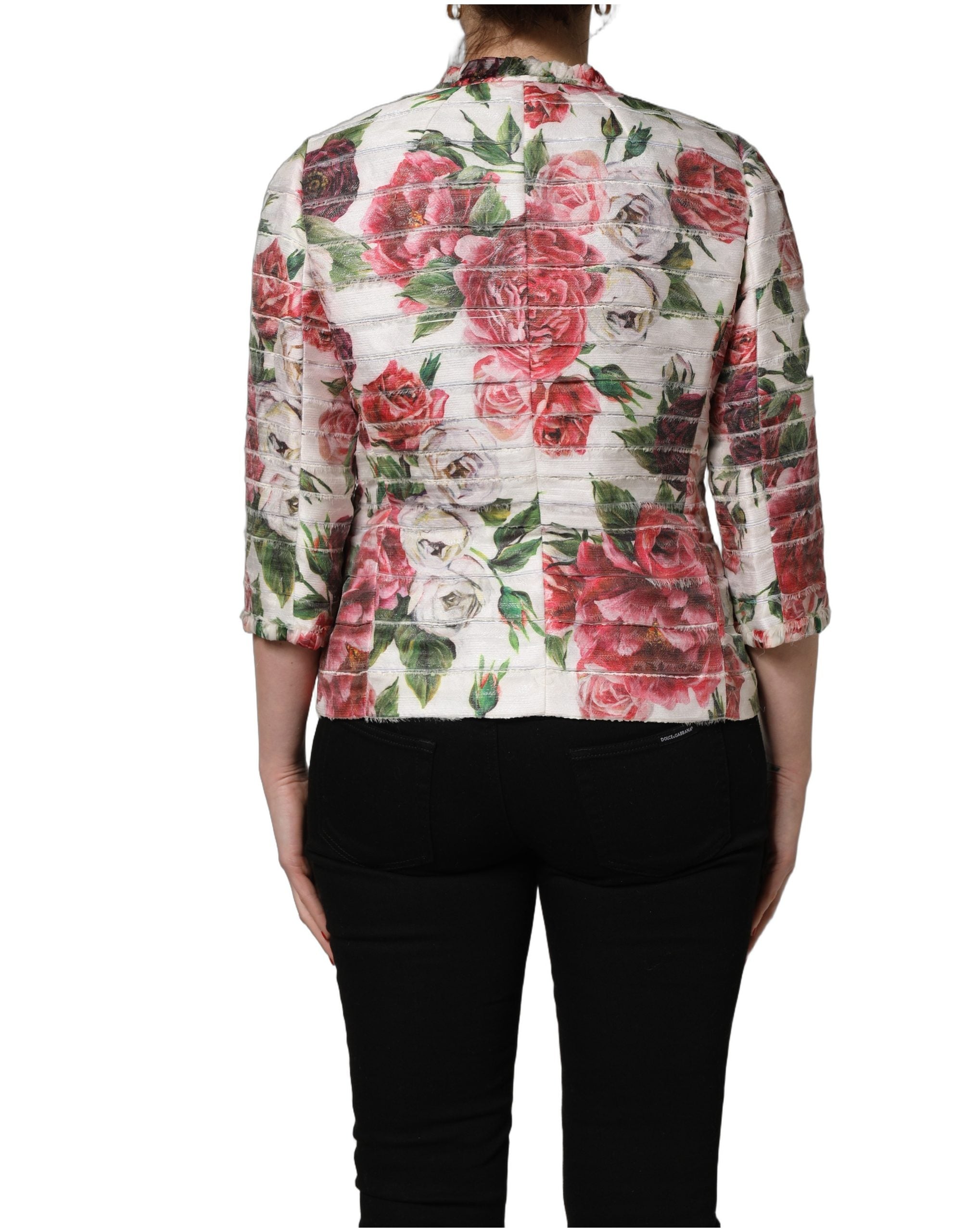 Peony Floral Print Jacket — Multicolor
