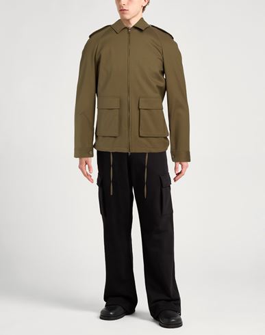 Man Jacket Military green Size 38 Cotton, Polyamide, Elastane