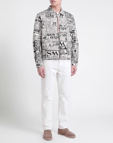 Man Denim outerwear White Size L Cotton