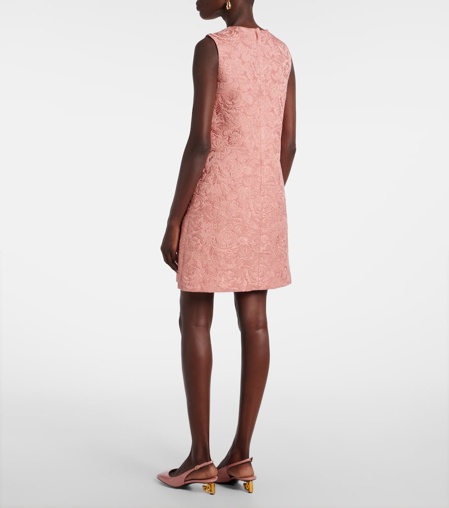 Floral jacquard minidress