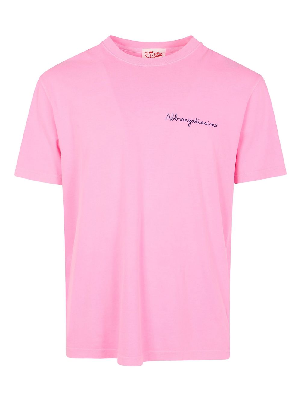 Embroidered cotton t-shirt - Pink