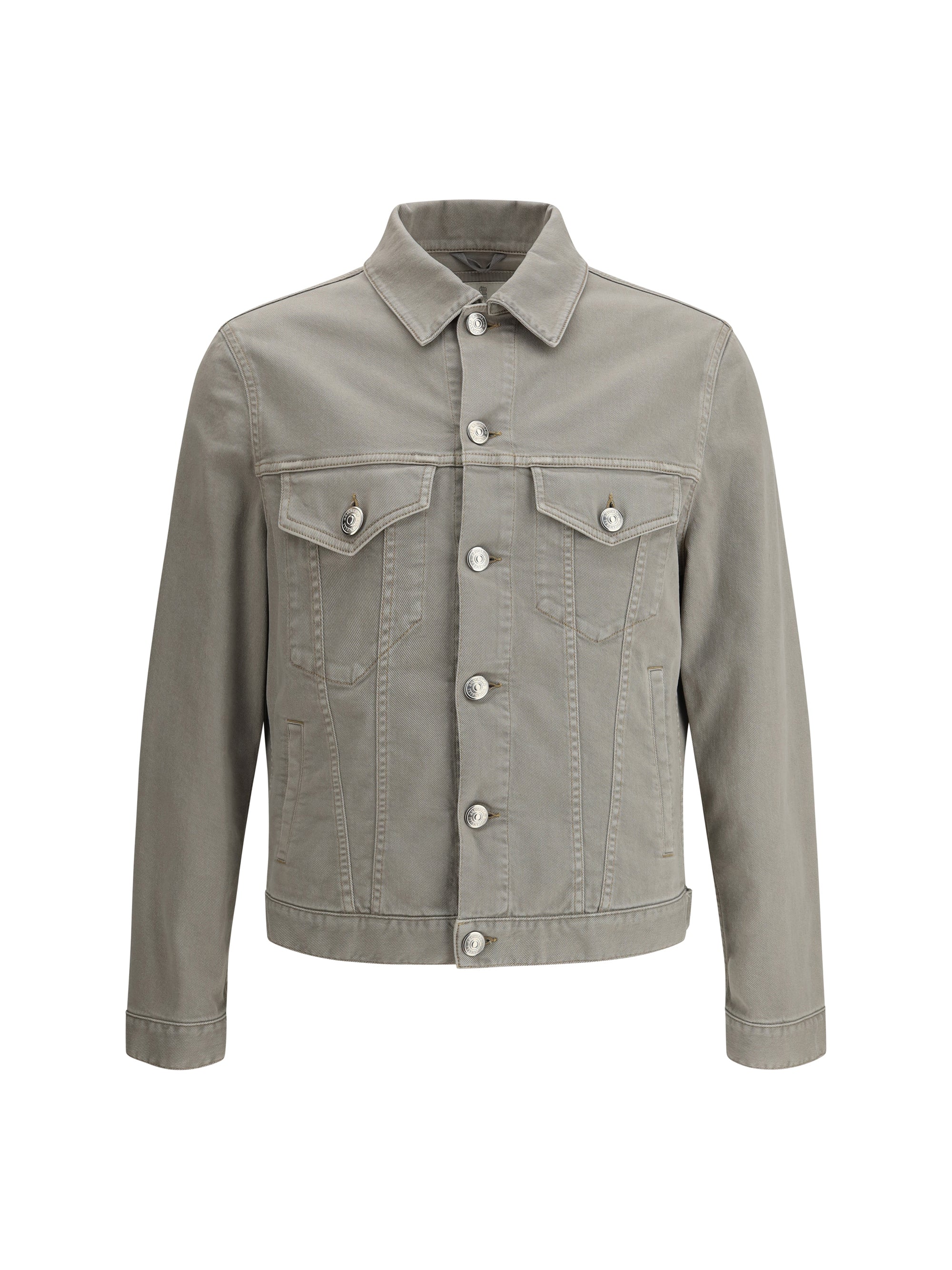 Cotton Denim Jacket — Gray