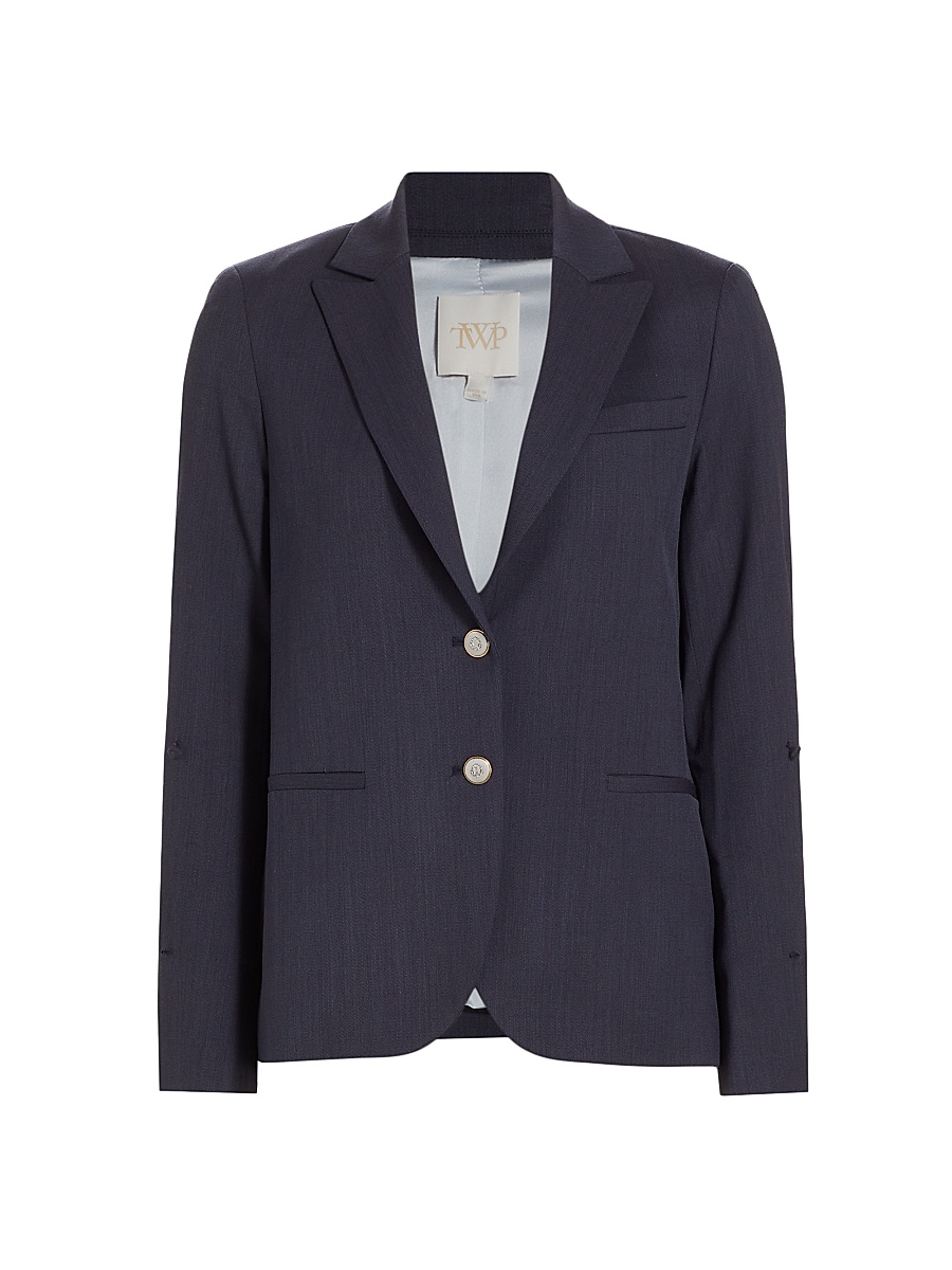 Women's Wool Boyfriend Blazer - Indigo