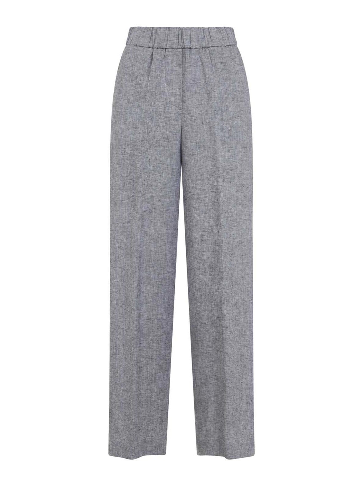 Peserico - linen straight leg trousers back and side pocket