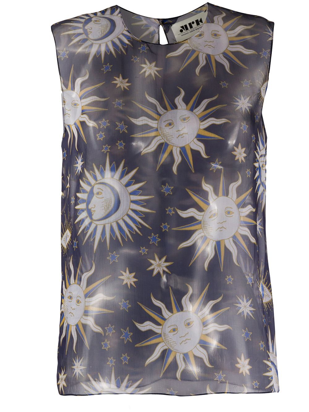Sun print lightweight blouse - Blue