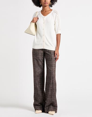 Woman Cardigan Ivory Size 10 Recycled nylon, Viscose, Wool