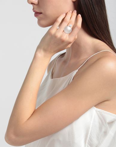 Givenchy Woman Ring Silver Size 6 Brass