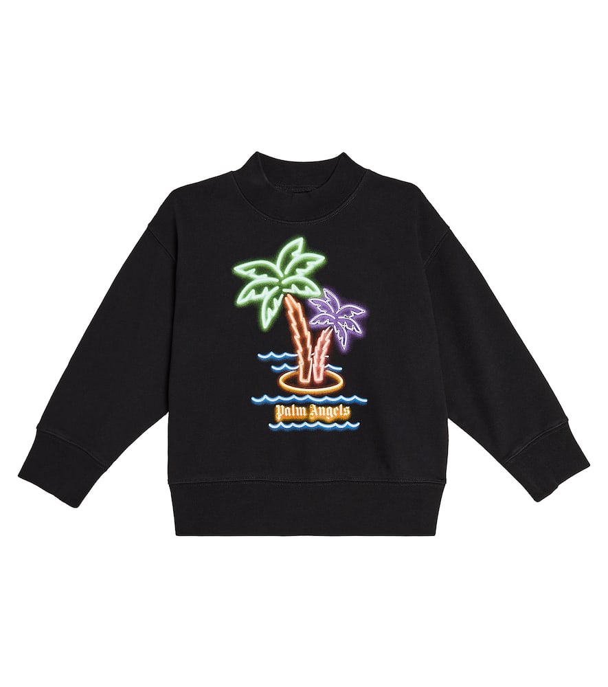 Palm Angels Kids Printed cotton jersey sweatshirt
