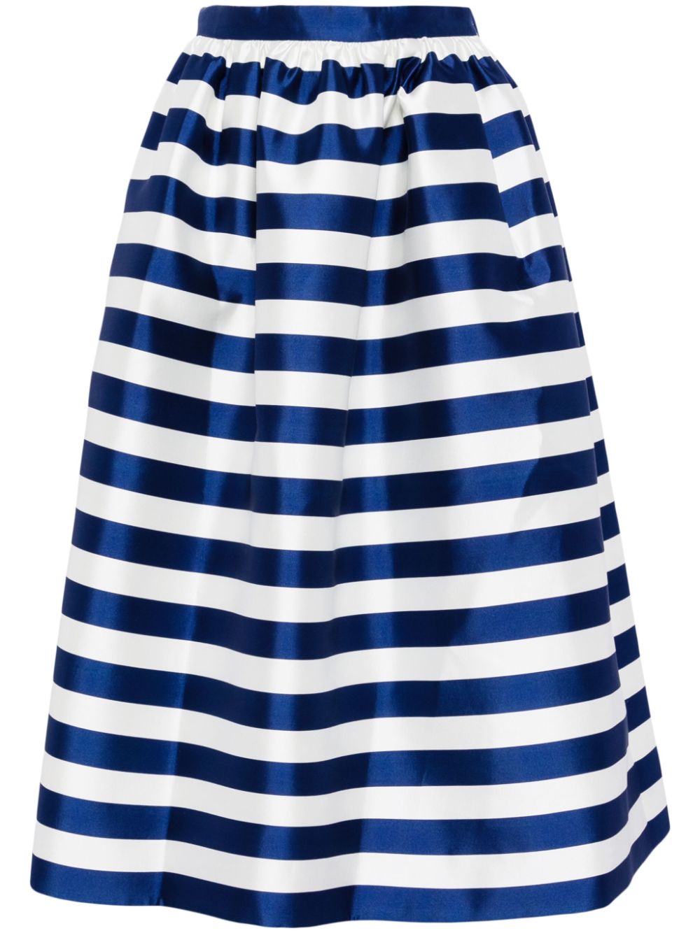 Striped flared skirt - Blue