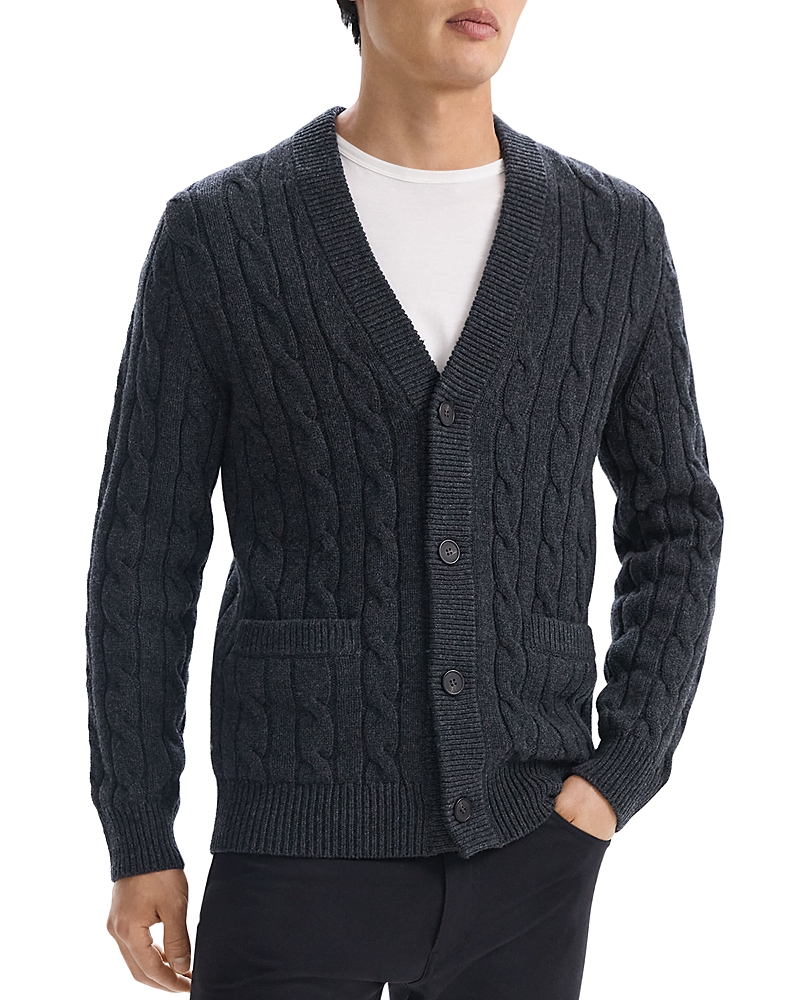 Cable-knit cardigan - Grey